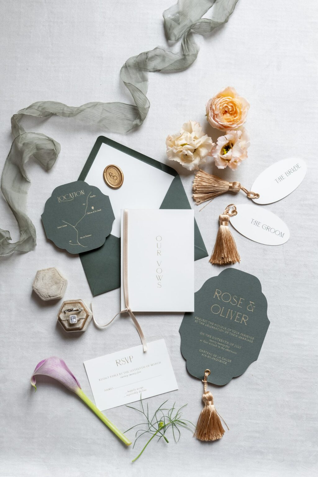 flatlay faire-part mariage