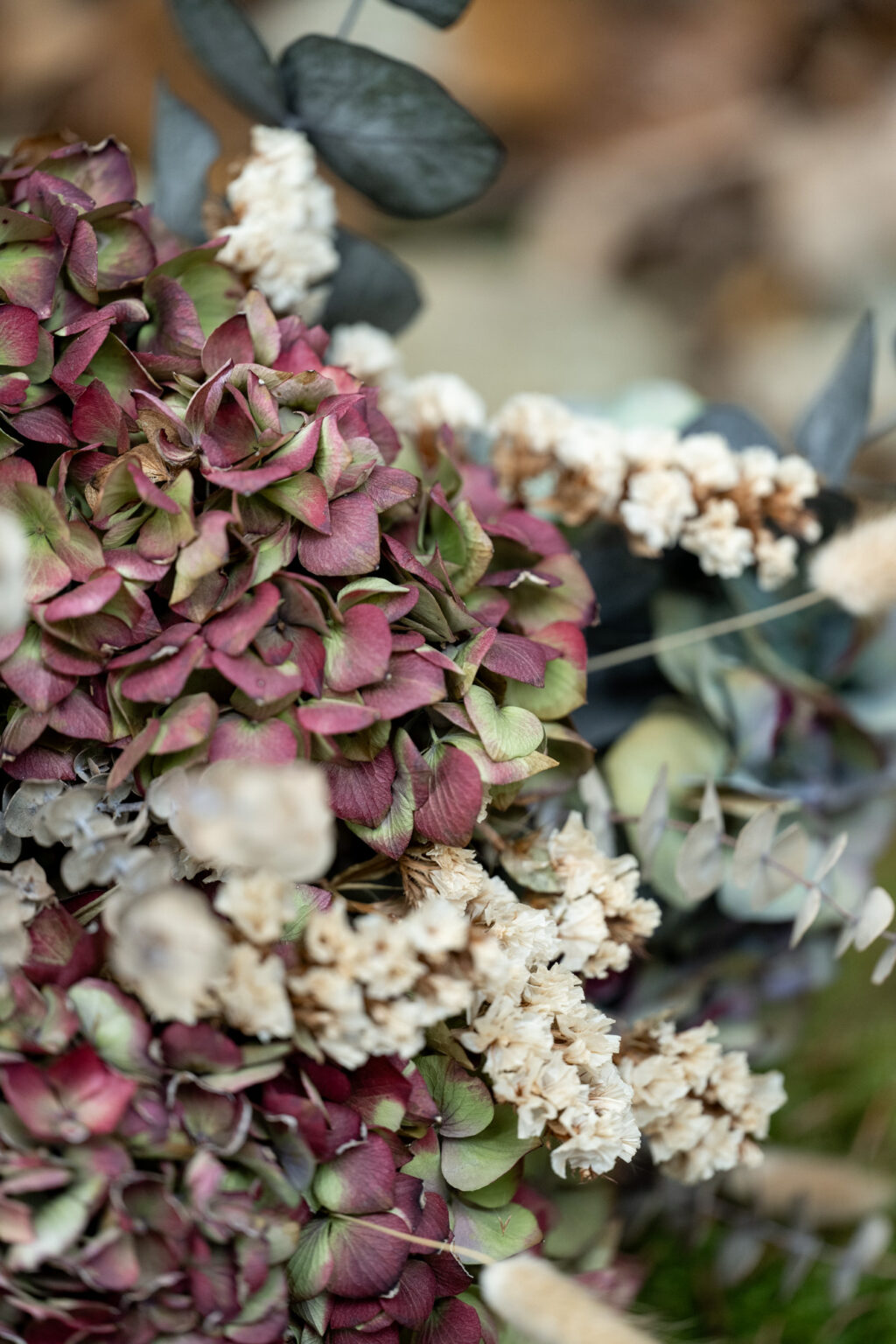 mariée automne foret detail bouquet