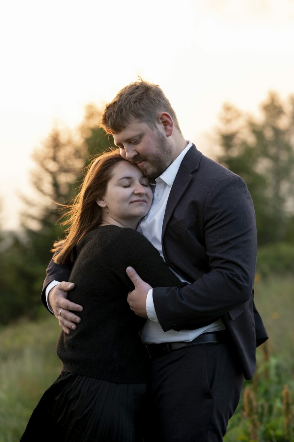 engagement val pelouse couple