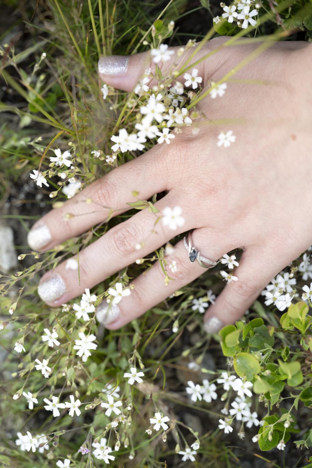 engagement val pelouse bague