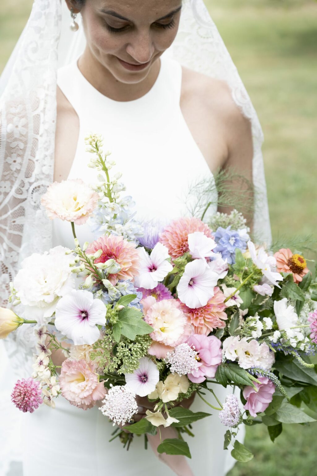 mariée et bouquet mariage courchevel
