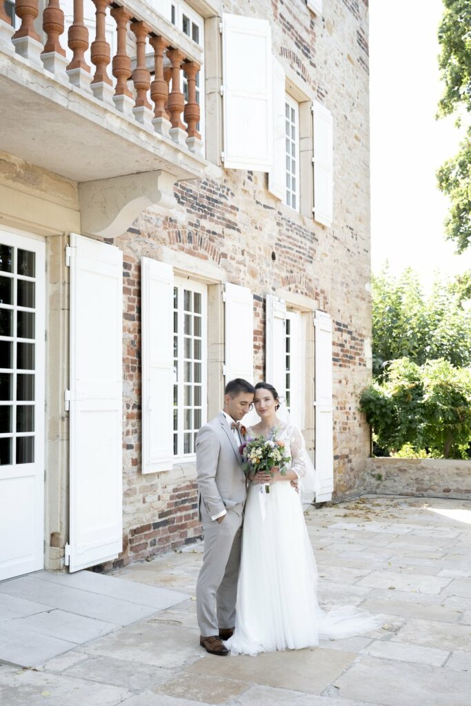 photographe mariage chateau luponnas mariés