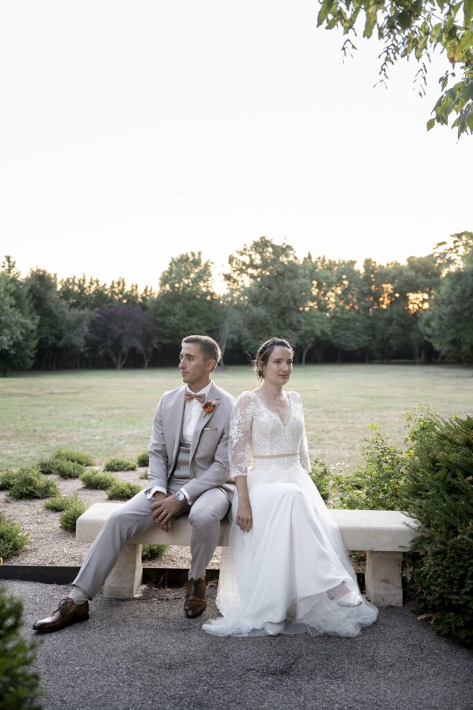 photographe mariage chateau luponnas mariés