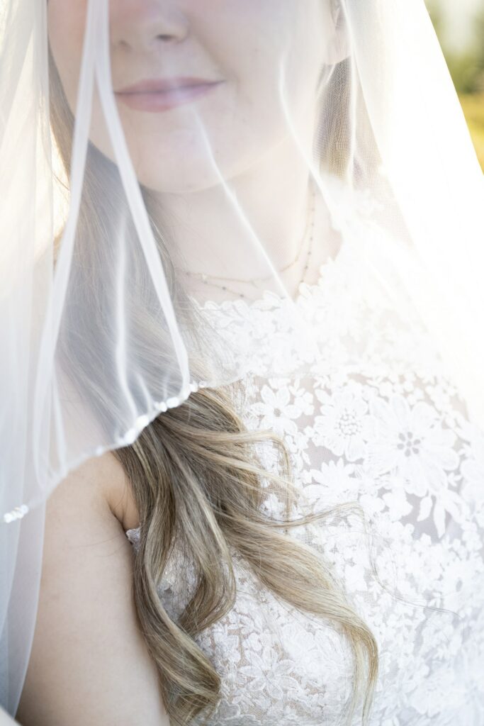 détail voile mariée