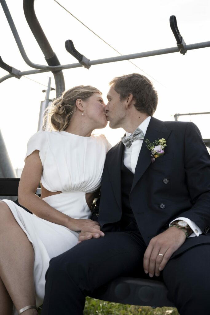 mariage crest voland mariés télésiège