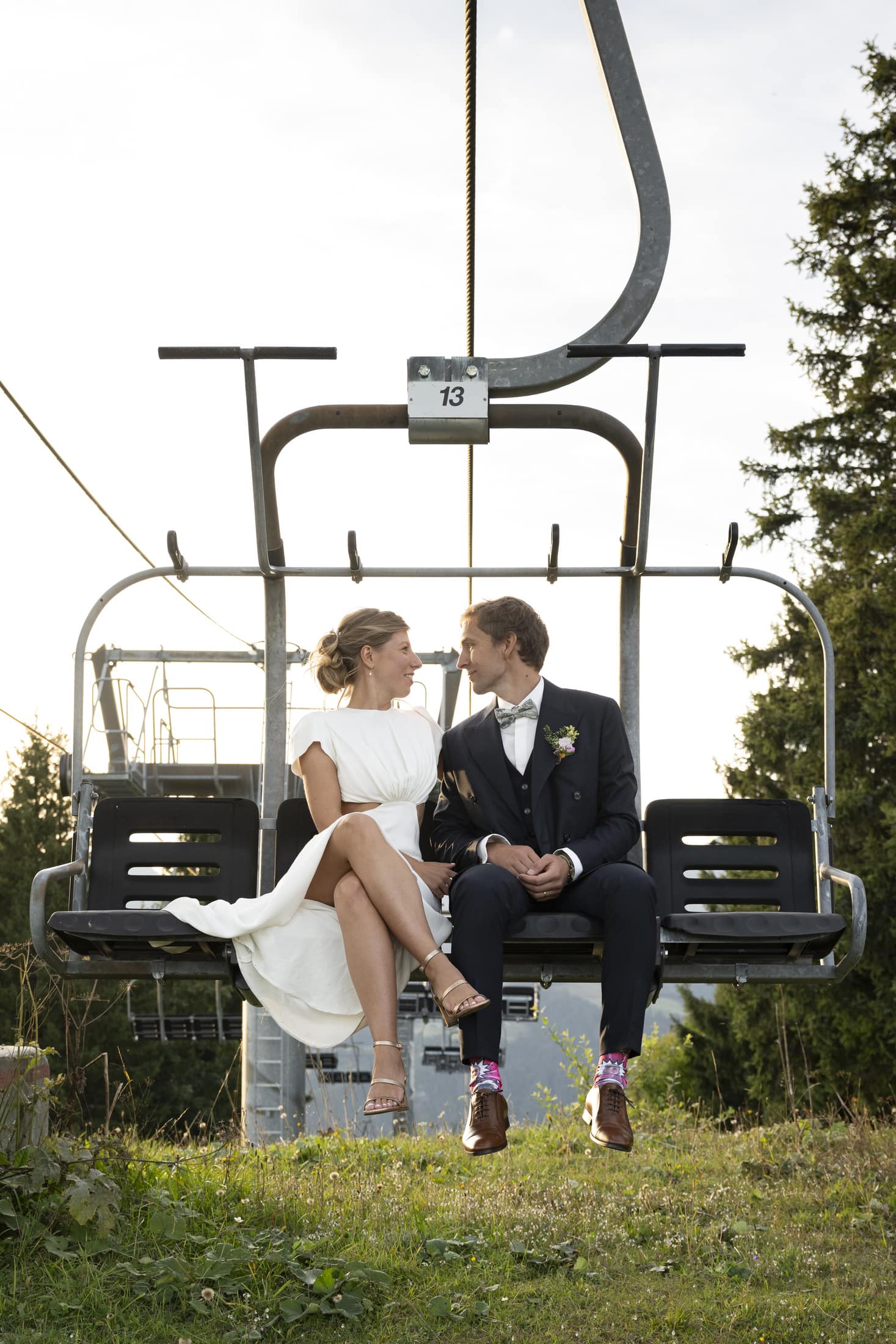 mariage crest voland mariés télésiège