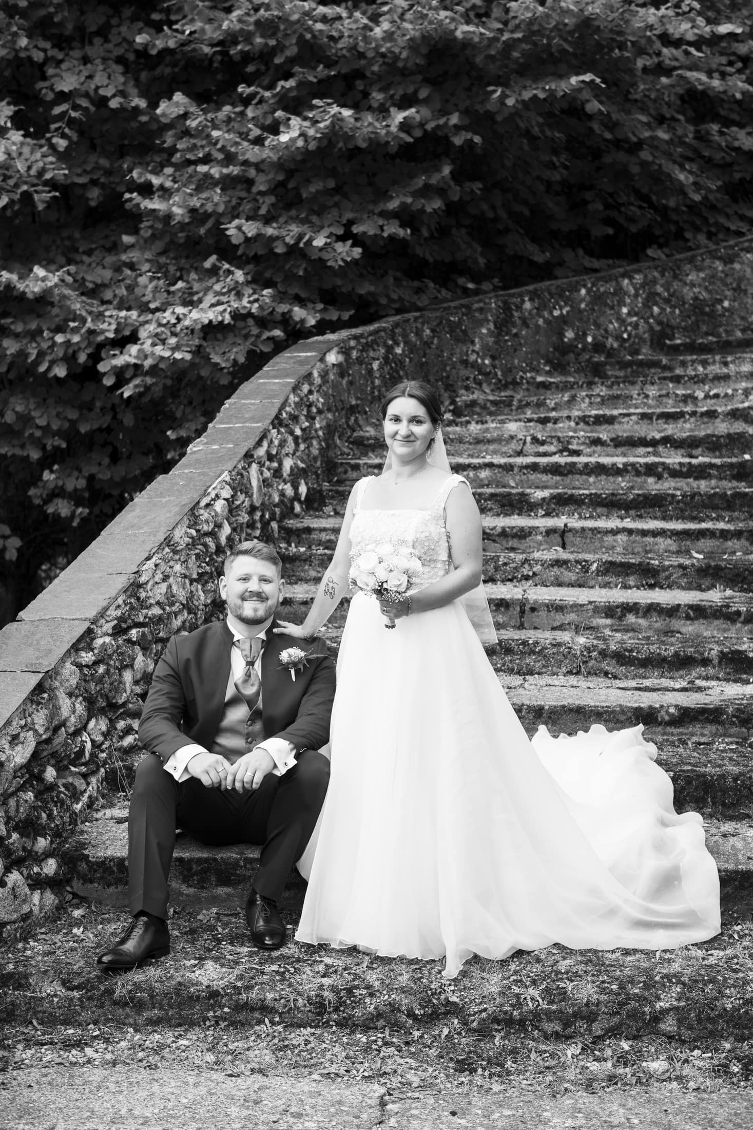 mariage chateau escart mariés portrait