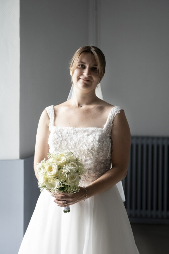 mariage chateau escart portrait mariée