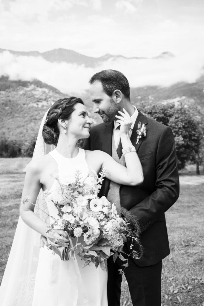 mariage Courchevel mariés portrait