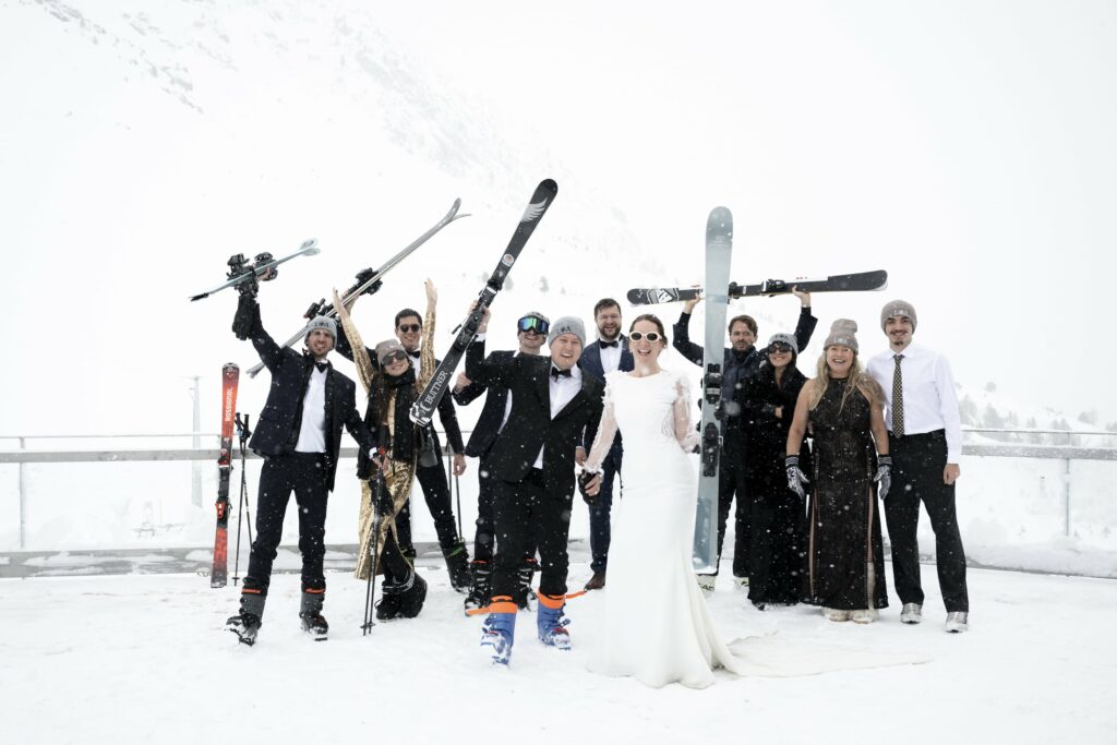 mariage Val d'Isère ski