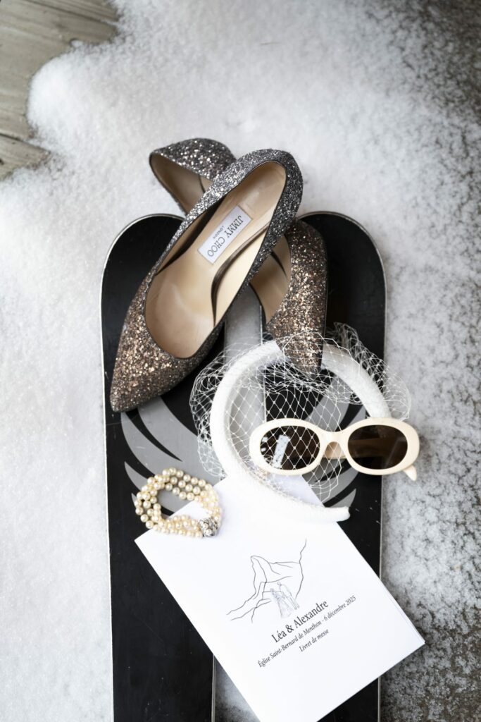 flatlay mariage hiver