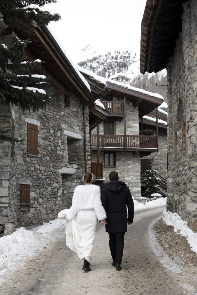 mariés Val d'Isère hiver