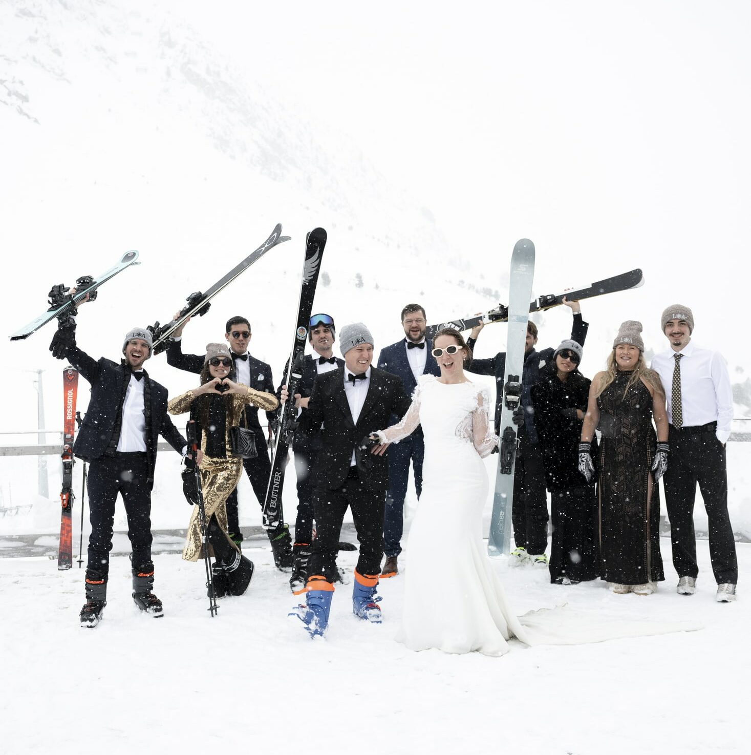 mariage hiver ski
