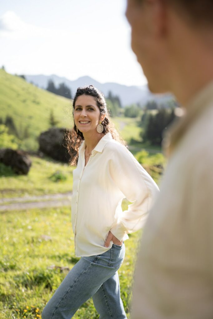 portrait femme montagne