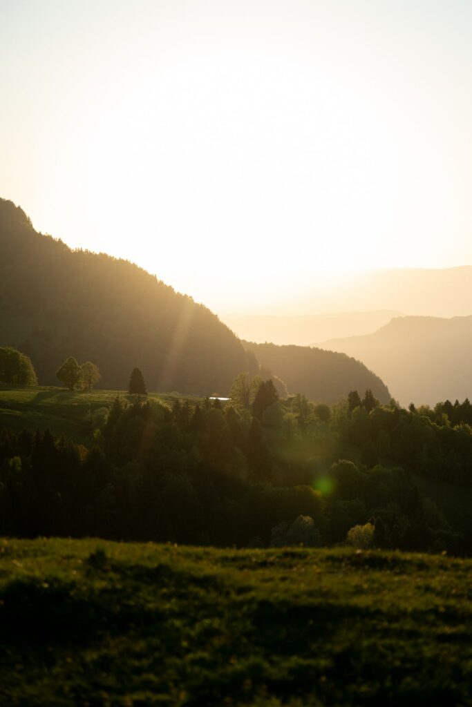 montagne golden hour