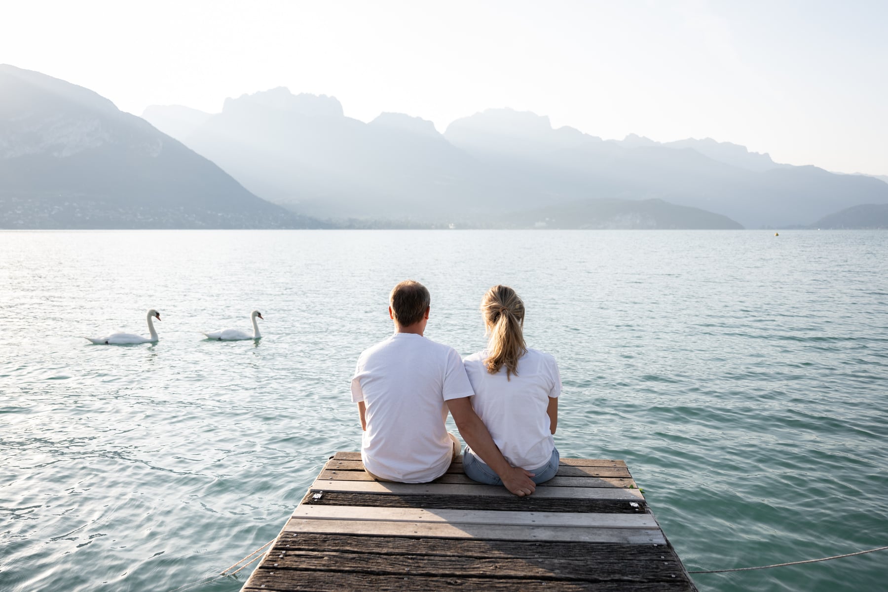 Séance engagement au lac d’Annecy tournette