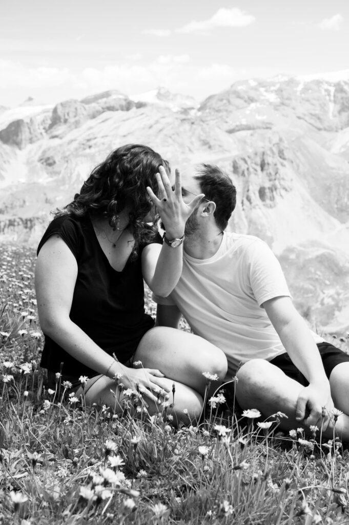 demande en mariage montagne