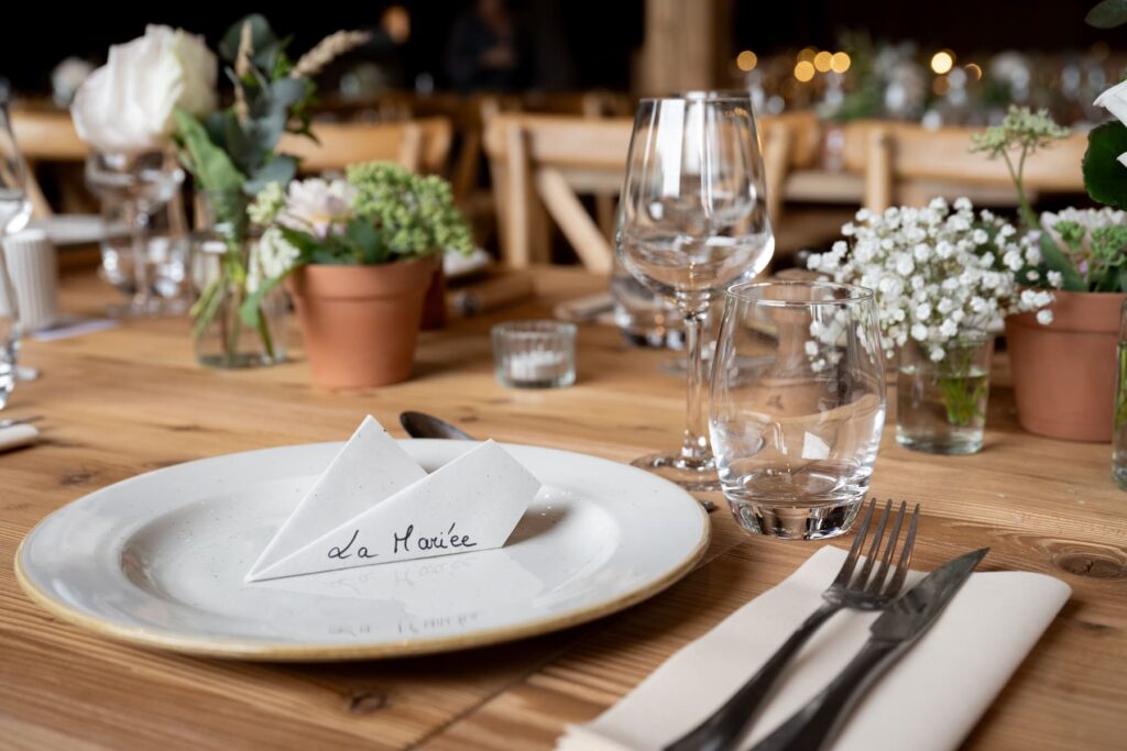 mariage gite du passant decoration table