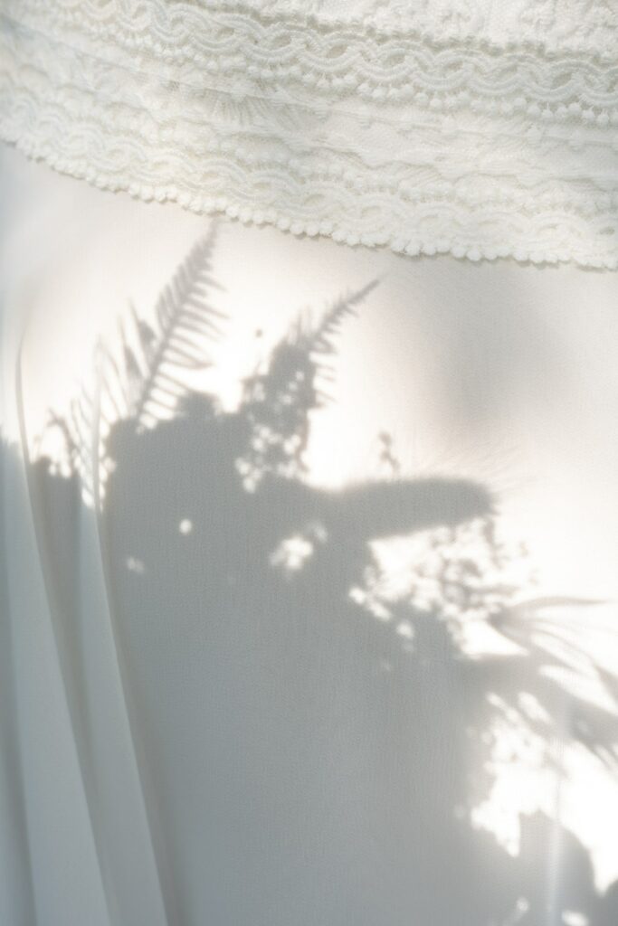 ombre bouquet sur robe mariée
