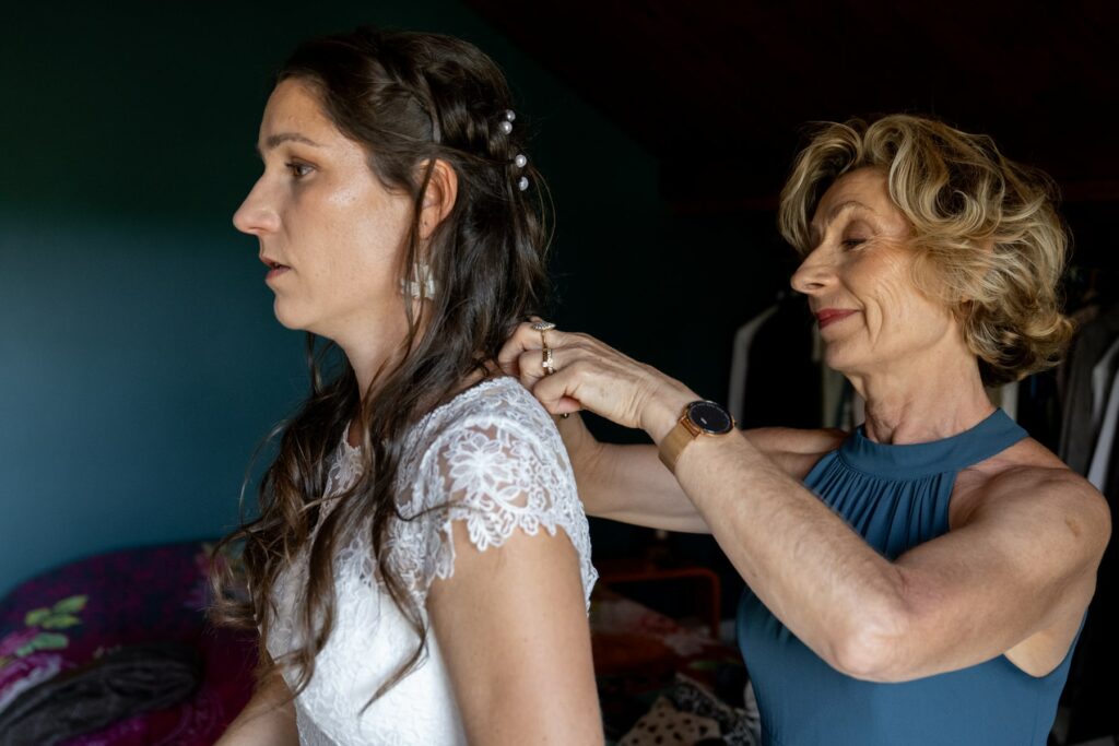 Mariage Bauges Savoie préparatifs mariée