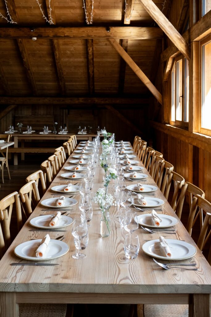 mariage à la montagne decoration
